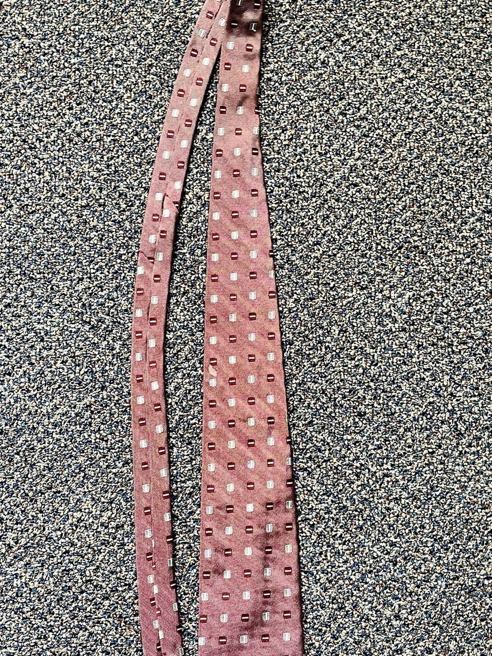 Polo by Ralph Lauren Rose Pink Square-Print Silk Tie
